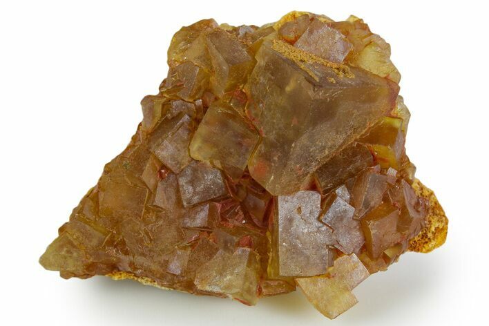 Yellow Cubic Fluorite Crystal Cluster - Morocco #347772